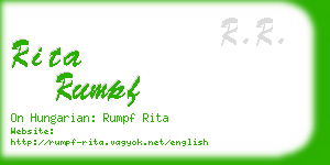 rita rumpf business card